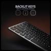 AXAGON HMC-KB-US USB-C 5Gbps Keyboard 9in1 Hub Silver US HMC-KB-US