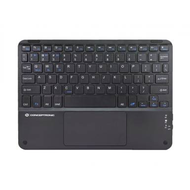 Conceptronic  TOBIN01BUS Bluetooth Touchpad Keyboard Black US TOBIN01BUS