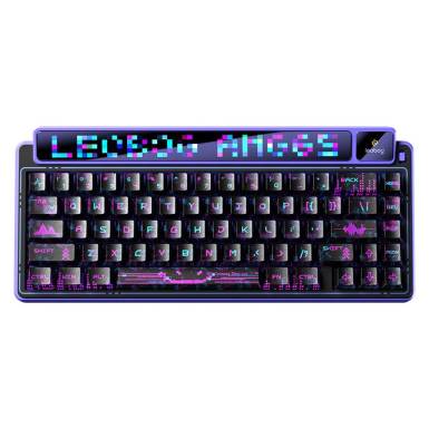 Aula AMG65 Purple LightFeather RGB Gaming Wireless Bluetooth Mechanical Keyboard Cyber Star Nights US LEAMG65-P-LF Aula AMG65 Purple LightFeather RGB Gaming Wireless Bluetooth Mechanical Keyboard Cyber Star Nights US LEAMG65-P-LF