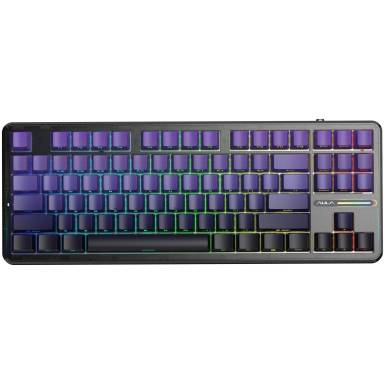 Aula F87 Pro Gasket Gaming Wireless Bluetooth Mechanical Keyboard Black/Purple US AUF87P-PBG-GW4-E Aula F87 Pro Gasket Gaming Wireless Bluetooth Mechanical Keyboard Black/Purple US AUF87P-PBG-GW4-E