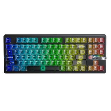 Aula F87 Pro V2 Gasket Gaming Wireless Bluetooth Mechanical Keyboard Black US AUF87PV2-BMT-LX3 Aula F87 Pro V2 Gasket Gaming Wireless Bluetooth Mechanical Keyboard Black US AUF87PV2-BMT-LX3