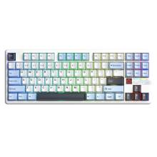 Aula F87 Pro V2 Gasket Gaming Wireless Bluetooth Mechanical Keyboard White/Blue US AUF87PV2-GB-SV