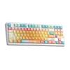Aula F87 Pro V2 Gasket Gaming Wireless Bluetooth Mechanical Keyboard White/Orange US AUF87PV2-OS-KMICS