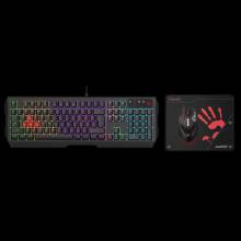 A4-Tech B1700 Bloody Neon Gaming Desktop Set Black US A4TKLA47265