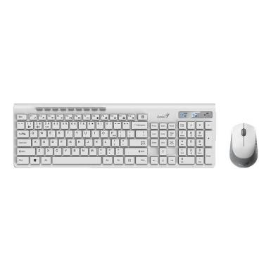 Genius SlimStar 8230 Wireless Bluetooth Keyboard Combo White US 31340015400
