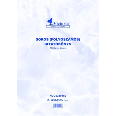 VICTORIA Nyomtatvány, iktatókönyv, 100 lap, A4, VICTORIA "C.5230-152"