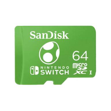 Sandisk 64GB microSDXC Class 10 UHS-I For Nintendo Switch Yosi Edition 00220029