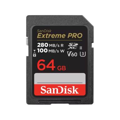 Sandisk 64GB SDXC Extreme Pro Class 10 UHS-II V60 00215491 Sandisk 64GB SDXC Extreme Pro Class 10 UHS-II V60 00215491