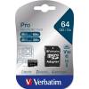 Verbatim 64GB microSDXC Pro Class 10 U3 V30 + adapterrel 47042