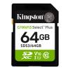 Kingston 64GB SDXC Canvas Select Plus Gen3 Class 10 UHS-I U1 V10 SDS3/64GB