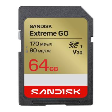 Sandisk 64GB SDXC Extreme GO UHS-I U3 V30 SDSDXGN-064G-GNCIN