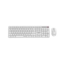 Gembird KBS-WMS-01-W Silent key Pro Business Wireless Keyboard Combo White US KBS-WMS-01-W