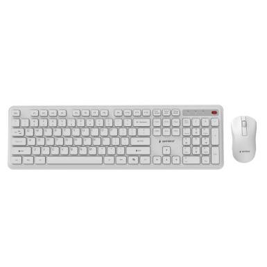 Gembird KBS-WPS-01 Slim Pro Business Wireless Keyboard Combo White US KBS-WPS-01-W Gembird KBS-WPS-01 Slim Pro Business Wireless Keyboard Combo White US KBS-WPS-01-W