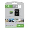 PNY 64GB microSDXC Elite Class 10 UHS-I + adapterrel P-SDUX64U185GW-GE