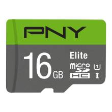 PNY 16GB microSDXC Elite Class 10 UHS-I + adapterrel P-SDU16GU185GW-GE
