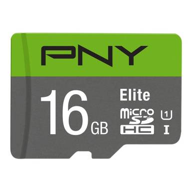 PNY 16GB microSDXC Elite Class 10 UHS-I + adapterrel P-SDU16GU185GW-GE