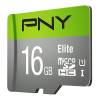 PNY 16GB microSDXC Elite Class 10 UHS-I + adapterrel P-SDU16GU185GW-GE