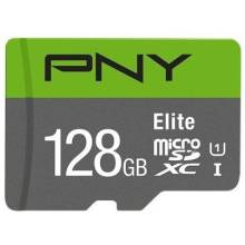 PNY 128GB microSDXC Elite Class 10 UHS-I V10 A1 + adapterrel P-SDU128V11100EL-GE