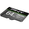 PNY 64GB microSDXC Pro Elite Class 10 U3 + adapterrel P-SDU64GV31100PRO-GE