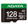 ADATA Memóriakártya MicroSDXC 128GB + Adapter SPEED PLUS UHS-I U3 (180/160) UD128GUI3V30A2SP-RA1