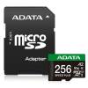 ADATA Memóriakártya MicroSDXC 256GB + Adapter SPEED PLUS UHS-I U3 (180/160) UD256GUI3V30A2SP-RA1