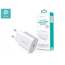 DEVIA H&Aacute;L&Oacute;ZATI T&Ouml;LTŐ ADAPTER TYPE-C BEMENETTEL - 25W - SMART SERIES PD3.0 QUICK CHARGER - WHITE ST354908