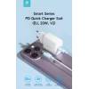 DEVIA ST383847 HÁLÓZATI TÖLTŐ ADAPTER TYPE-C BEMENETTEL + TYPE-C - LIGHTNING KÁBEL - 20W - FEHÉR ST383847