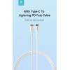 DEVIA ST383847 HÁLÓZATI TÖLTŐ ADAPTER TYPE-C BEMENETTEL + TYPE-C - LIGHTNING KÁBEL - 20W - FEHÉR ST383847
