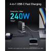 ANKER Hálózati Töltő 3xUSB-C, USB-A 4 portos, 240W EU, fekete - A2342311 A2342311