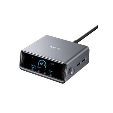 ANKER Hálózati Töltő, Prime Charger GaNPrime, 6 portos, 250W, 4xUSB-C, 2xUSB-A, EU, fekete - A2345341 A2345341 ANKER Hálózati Töltő, Prime Charger GaNPrime, 6 portos, 250W, 4xUSB-C, 2xUSB-A, EU, fekete - A2345341 A2345341