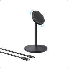 ANKER Vezet&eacute;k N&eacute;lk&uuml;li T&ouml;ltő &eacute;s &Aacute;llv&aacute;ny, MagGo, 15W, iPhone-hoz, EU, fekete - A25X1H11 A25X1H11