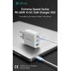 DEVIA Extreme Speed Series 65W GaN PD gyorstöltő adapter USB+2xType-C - fehér ST111615