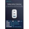 DEVIA Extreme Speed Series 65W GaN PD gyorstöltő adapter USB+2xType-C - fehér ST111615