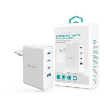 Devia Extreme Speed Series 100W GaN PD h&aacute;l&oacute;zati gyorst&ouml;ltő adapter USB+3xType-C - feh&eacute;r ST121430