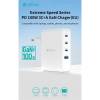 Devia Extreme Speed Series 100W GaN PD hálózati gyorstöltő adapter USB+3xType-C - fehér ST121430