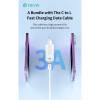 Devia Smart Series 30W GaN PD+QC hálózati gyorstöltő adapter + Type-C/Lightning kábel - fehér ST109568