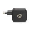 Nedis WGCHA100WBK töltő 100 W, GaN, PD3.0, QC 2,5 / 3,0 / 5,0 A, Kimenetek száma: 3, USB-A / 2x USB-C, fekete WGCHA100WBK