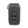 Nedis WGCHA45WBK töltő 45 W | GaN | PD3.0, Gyorstöltési funkció, 2,25 / 3,0 A, 2x USB-C, Automatikus feszültségválasztás WGCHA45WBK