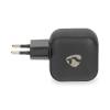 Nedis WGCHA45WBK töltő 45 W | GaN | PD3.0, Gyorstöltési funkció, 2,25 / 3,0 A, 2x USB-C, Automatikus feszültségválasztás WGCHA45WBK