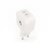Nedis WGCHA45WWT töltő 45 W | GaN | PD3.0, Gyorstöltési funkció, 2,25 / 3,0 A, 2x USB-C, Automatikus feszültségválasztás WGCHA45WWT