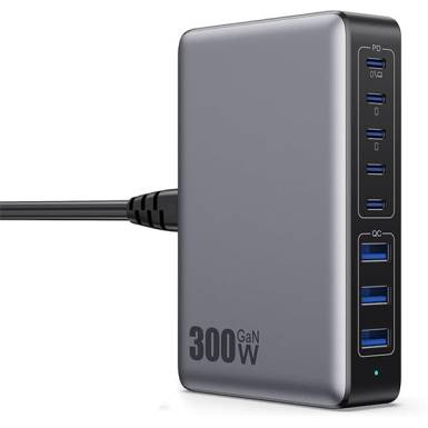 BLACKBIRD Hálózati Töltő Hordozható GAN 300W 5xUSB-C PD + 3xUSB QC, Fekete BH1672 BLACKBIRD Hálózati Töltő Hordozható GAN 300W 5xUSB-C PD + 3xUSB QC, Fekete BH1672