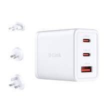 D-LINK H&aacute;l&oacute;zati Adapter 65W GAN 2xUSB-C + 1xUSB, DCP-651 DCP-651