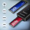 SSD dokkoló M.2/USB 3.2 gen2 NVMe/SATA Axagon ADM2-AM ADM2-AM