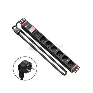 WP WPN-PDU-G03-06 19" PDU/elosztósor 6x Schuko aljzat WPN-PDU-G03-06 WP WPN-PDU-G03-06 19" PDU/elosztósor 6x Schuko aljzat WPN-PDU-G03-06