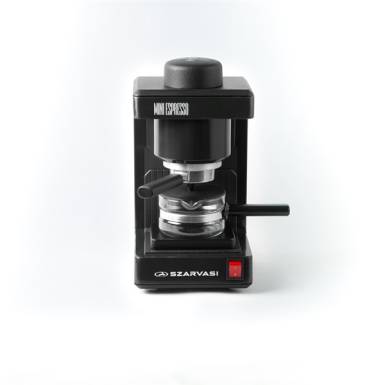 Szarvasi SZV-612/3 Mini presszókávéfőző, fekete, 800W, 2 / 6 személyes kivitel, üveg kiöntő edény, zárócsavar 32862 Szarvasi SZV-612/3 Mini presszókávéfőző, fekete, 800W, 2 / 6 személyes kivitel, üveg kiöntő edény, zárócsavar 32862