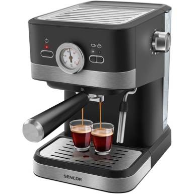 SENCOR SES 1721BK Eszpressz&oacute; karos k&aacute;v&eacute;főző, 20bar, v&iacute;ztart&aacute;ly: 1,5L, 1050W, Fekete SES 1721BK