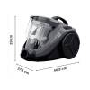 ROWENTA RO3726EA Compact Power Porzs&aacute;k n&eacute;lk&uuml;li porsz&iacute;v&oacute;, 1.5L, 900W, Sz&uuml;rke/Fekete RO3726EA