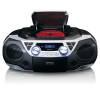 Lenco SCD-720SI hordozható boombox DAB+/FM rádió, Bluetooth, CD-lejátszó, kazettás magnó és USB-lejátszó, távirányító SCD-720SI