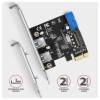 I/O k&aacute;rtya PCI-E 2.0 1x - 2+2xUSB 3.0 port Axagon PCEU-232RS PCEU-232RS