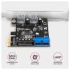I/O k&aacute;rtya PCI-E 2.0 1x - 2+2xUSB 3.0 port Axagon PCEU-232RS PCEU-232RS